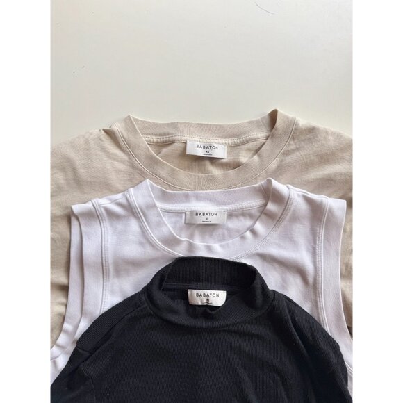 Lot of 3 Aritzia BABATON Size XS Tops - Headline & Gonzalo T-Shirt, White Tank - Picture 1 of 16